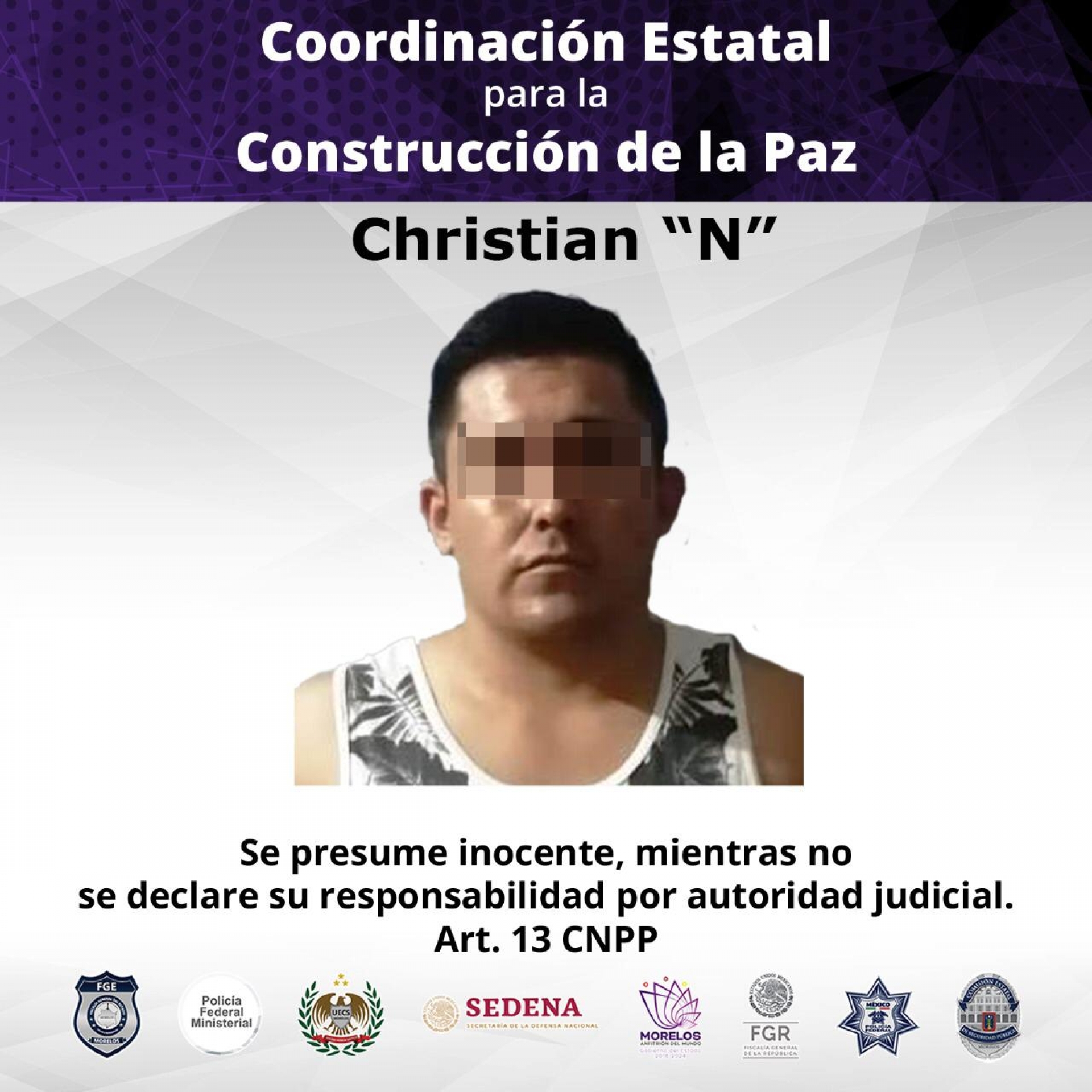 Captura PIC a presunto jefe de plaza de 'Guerreros Unidos', en Jojutla