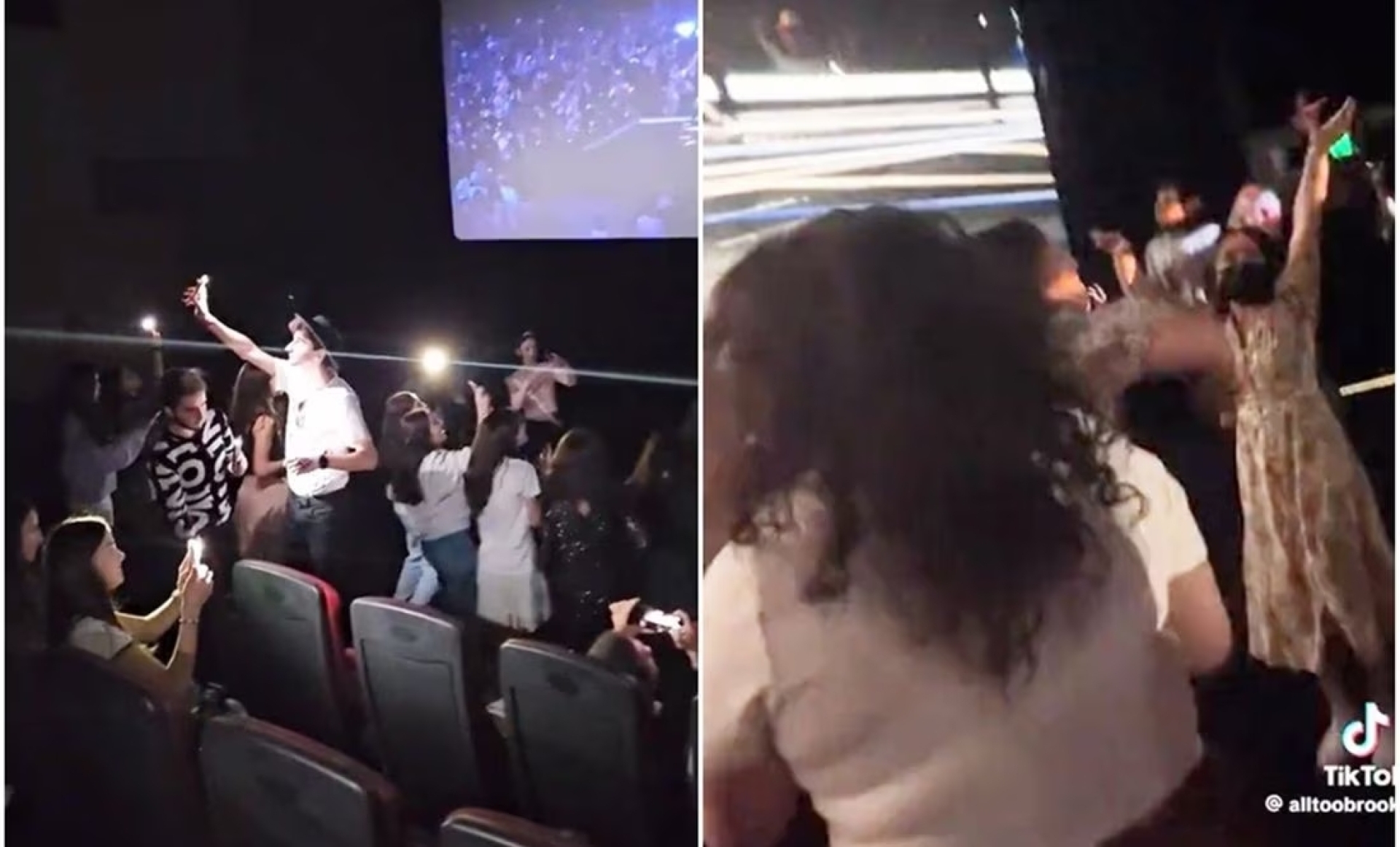 Emoción desbordante: 'Swifties' cantan y bailan en salas de cine viendo 'The Eras Tour'