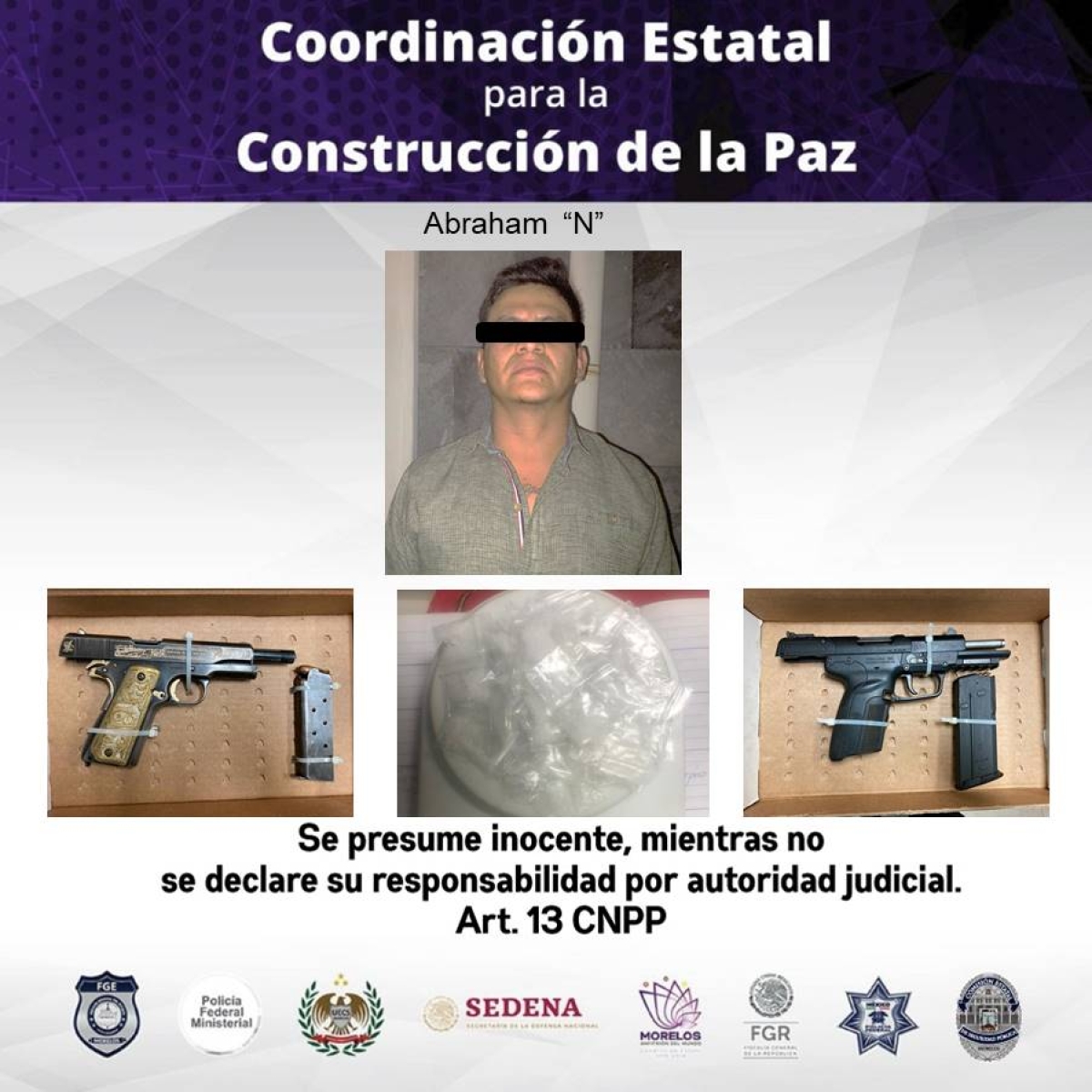 Captura Mando Coordinado a uno de los principales generadores de violencia en la zona limítrofe con Guerrero y Edomex