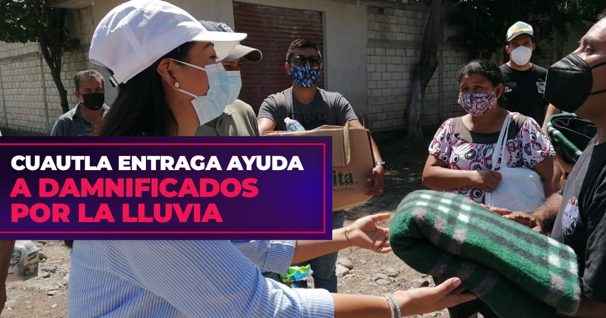 Entregan ayuda a damnificados por las lluvias en Cuautla