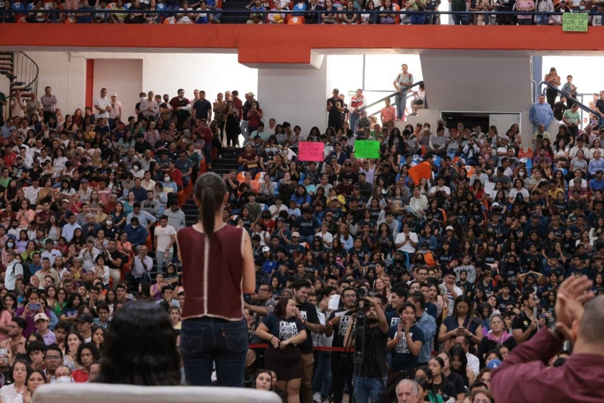 'Sean parte de una juventud activa de estudiantes que se movilizan y que transforman a nuestra patria': Claudia Sheinbaum desde Cuernavaca, Morelos