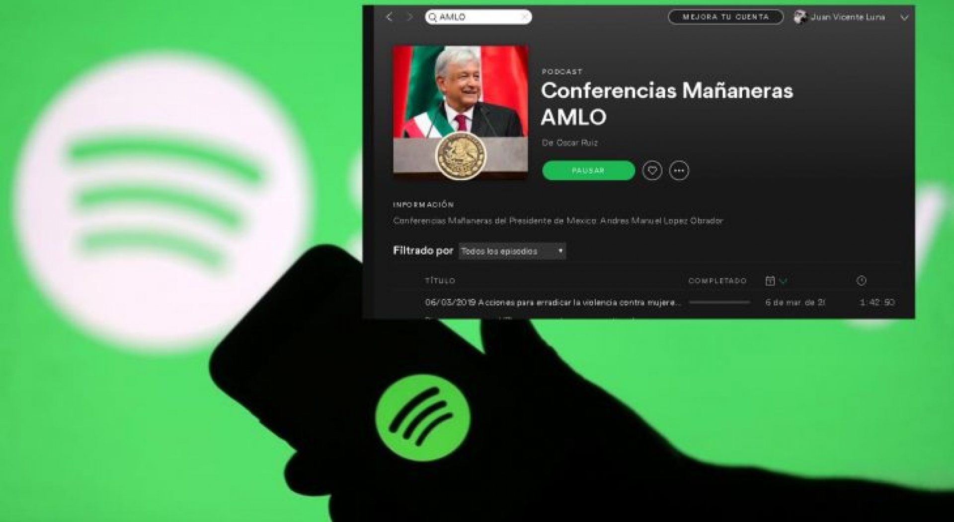 Las mañaneras de AMLO llegan a Spotify y ya están todas disponibles