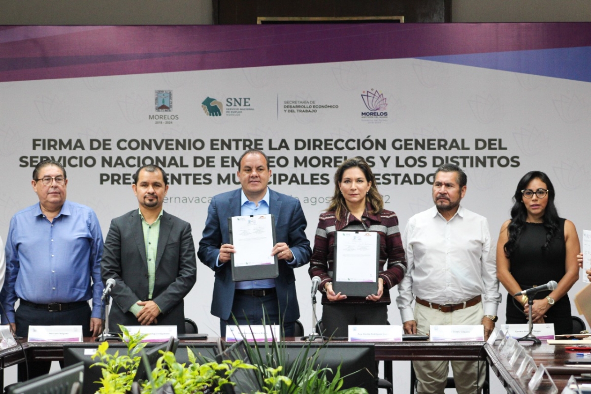 Fortalece Cuauhtémoc Blanco lazos con la federación y municipios para generar oportunidades laborales a la sociedad