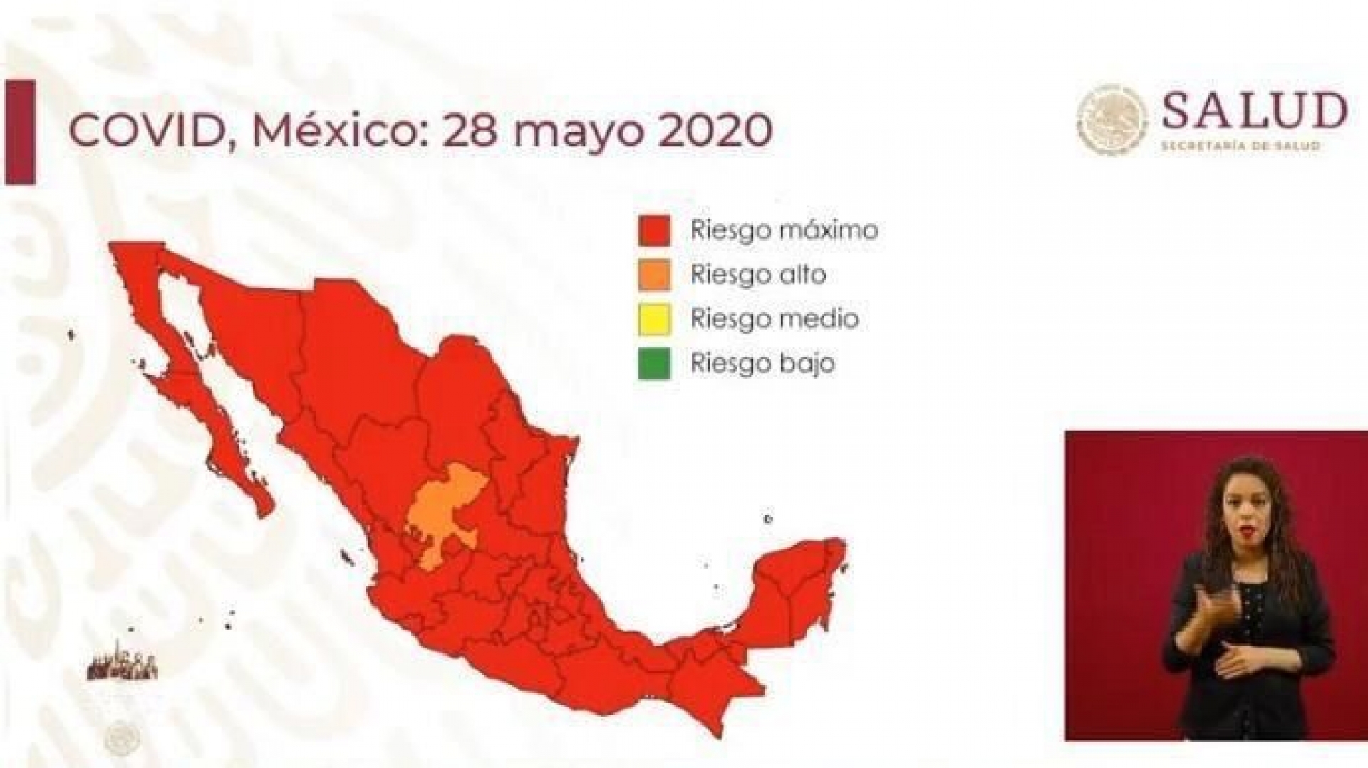 Todo México, salvo Zacatecas, está en riesgo máximo por COVID-19, según semáforo federal