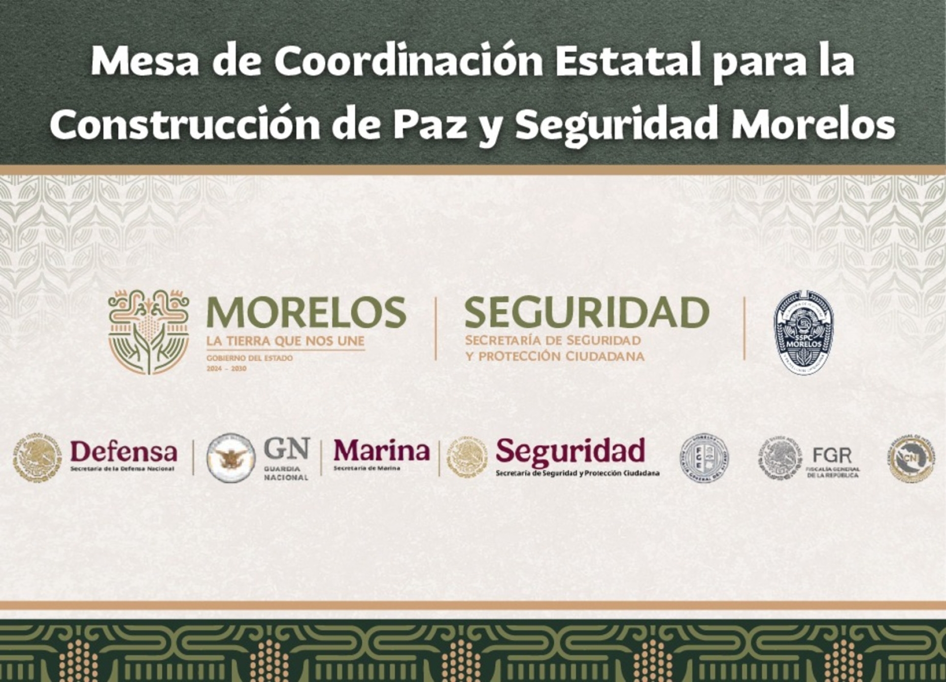 'Diálogo, herramienta fundamental para la paz': Mesa de Coordinación Estatal para la Construcción de Paz y Seguridad