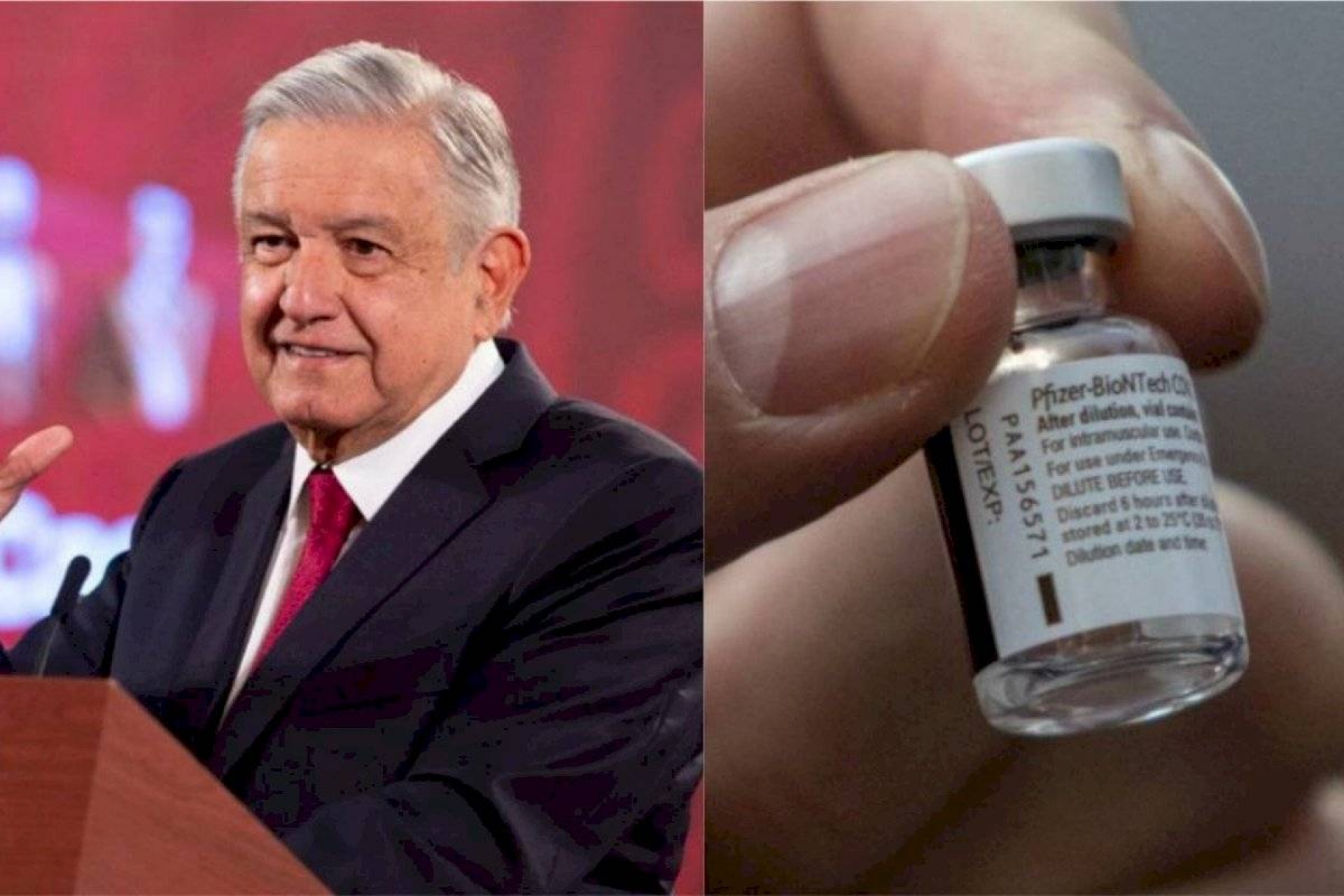 AMLO desmintió que hubo vacunas COVID dañadas