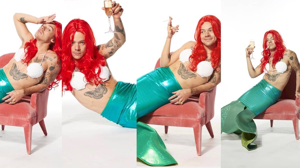 Harry Styles se caracteriza como “La Sirenita” y se hace viral