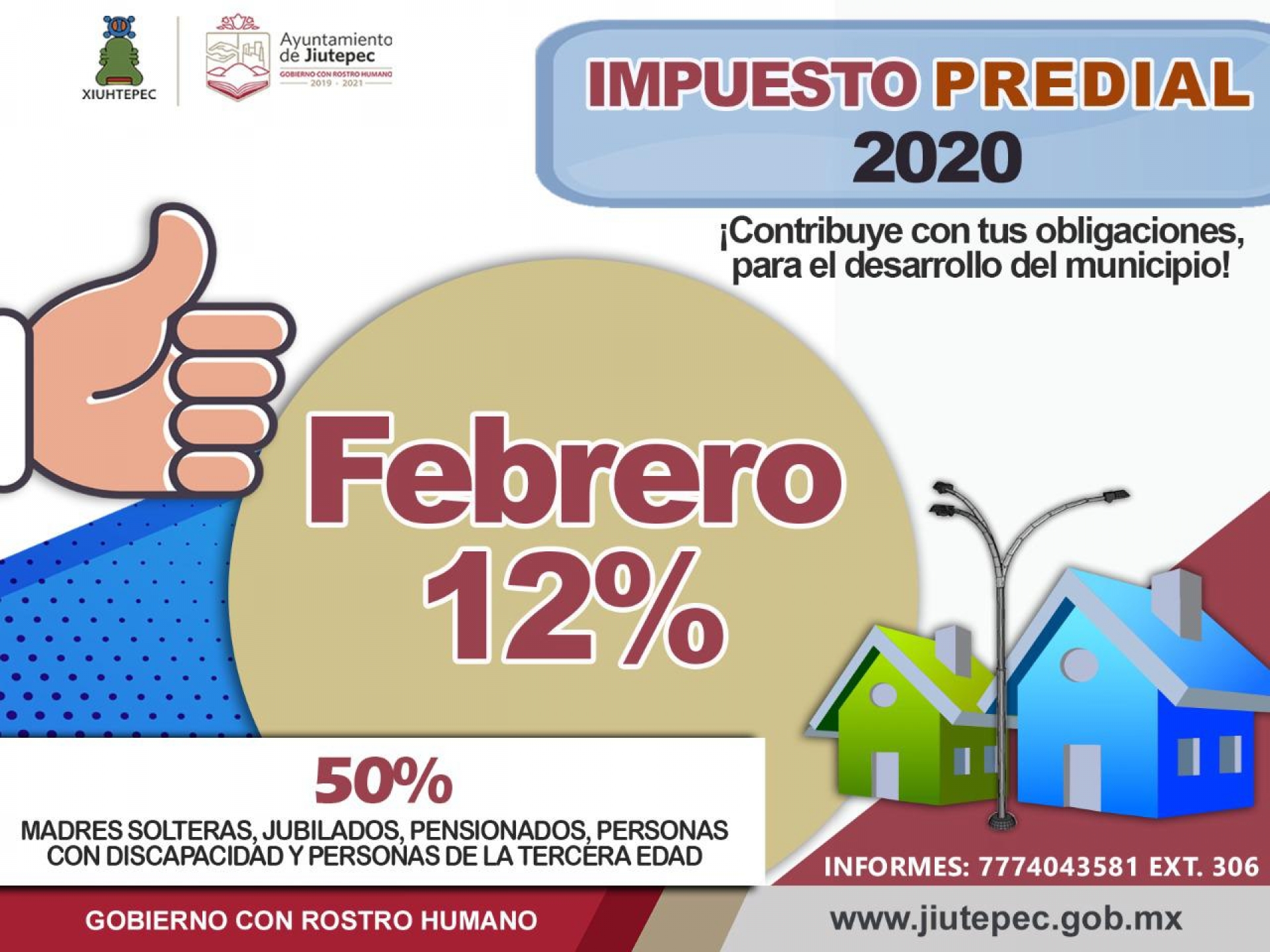 Vigente en febrero la campaña de descuento en impuesto predial, en Jiutepec