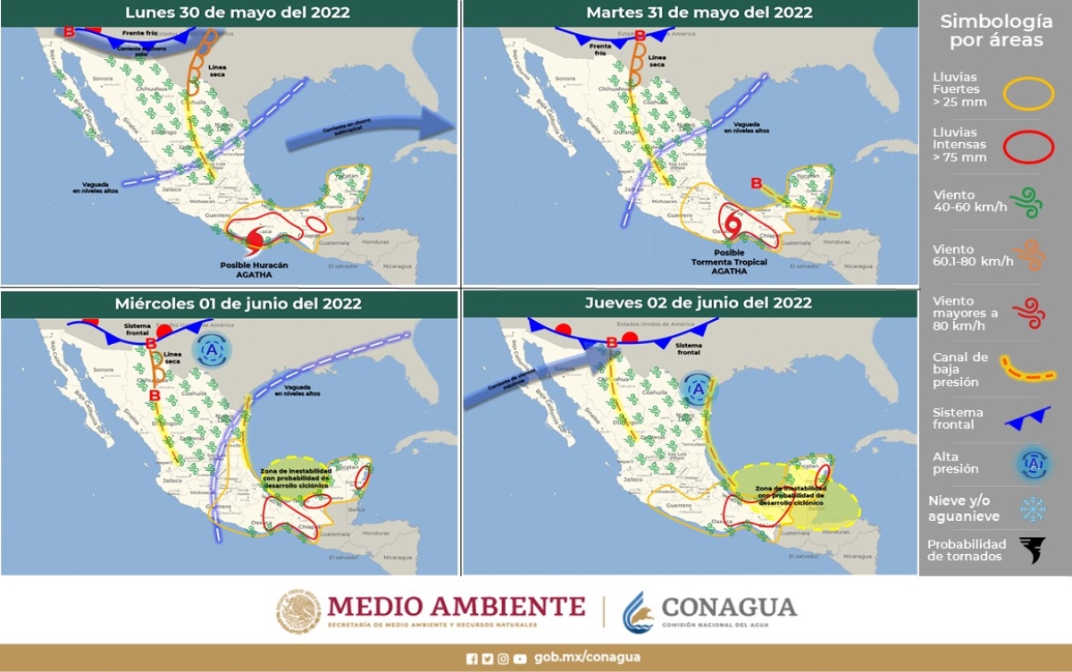 'Agatha' provocará tiempo inestable para Morelos: Ceagua
