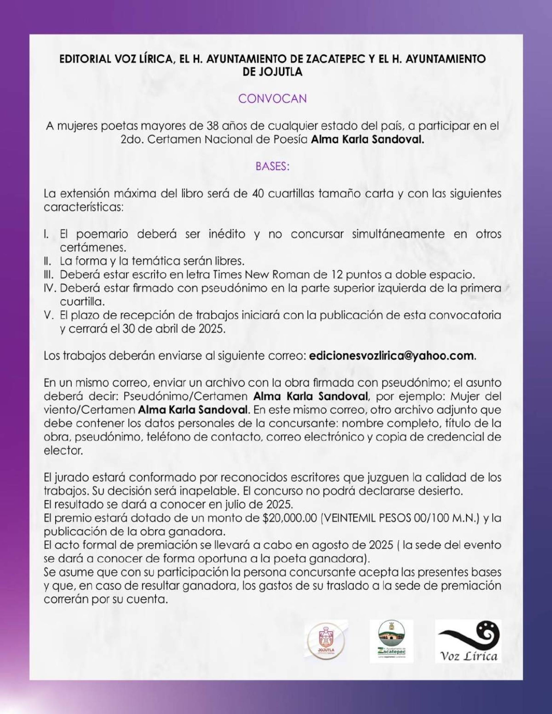 Lanzan convocatoria de premio nacional de poesía