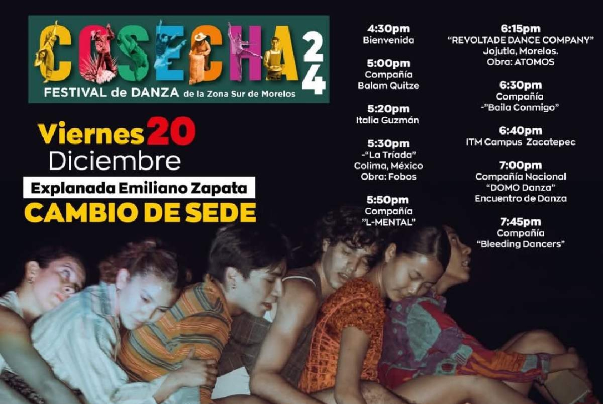 Habrá Festival de Danza “Cosecha” en Jojutla y Zacatepec