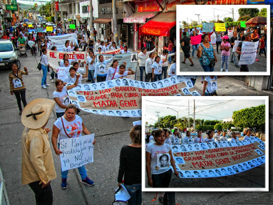 Exigen el hallazgo con vida de estudiantes de Ayotzinapa