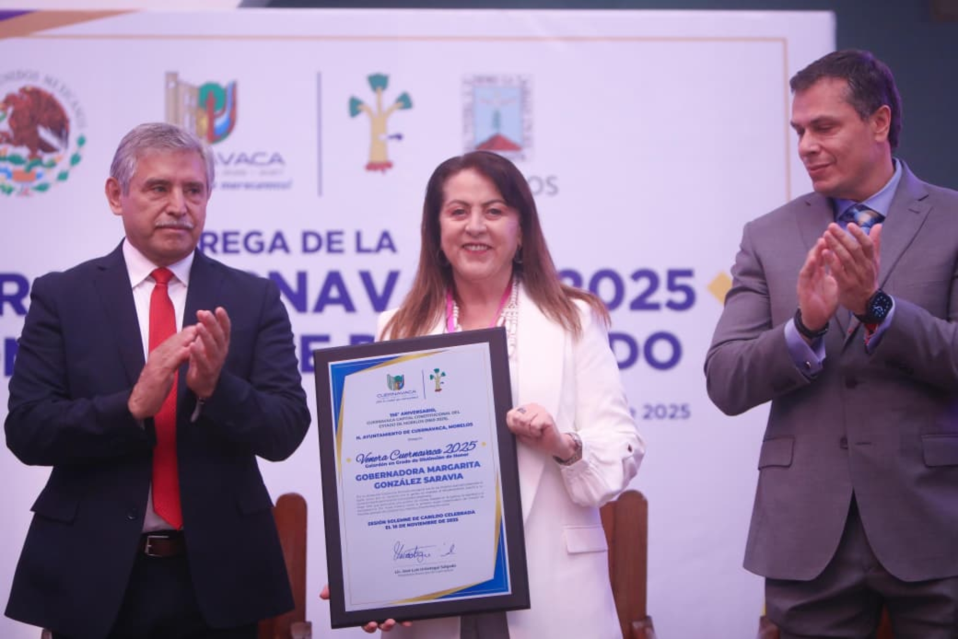 Distingue Ayuntamiento de Cuernavaca a Margarita González Saravia, primera mujer en gobernar Morelos