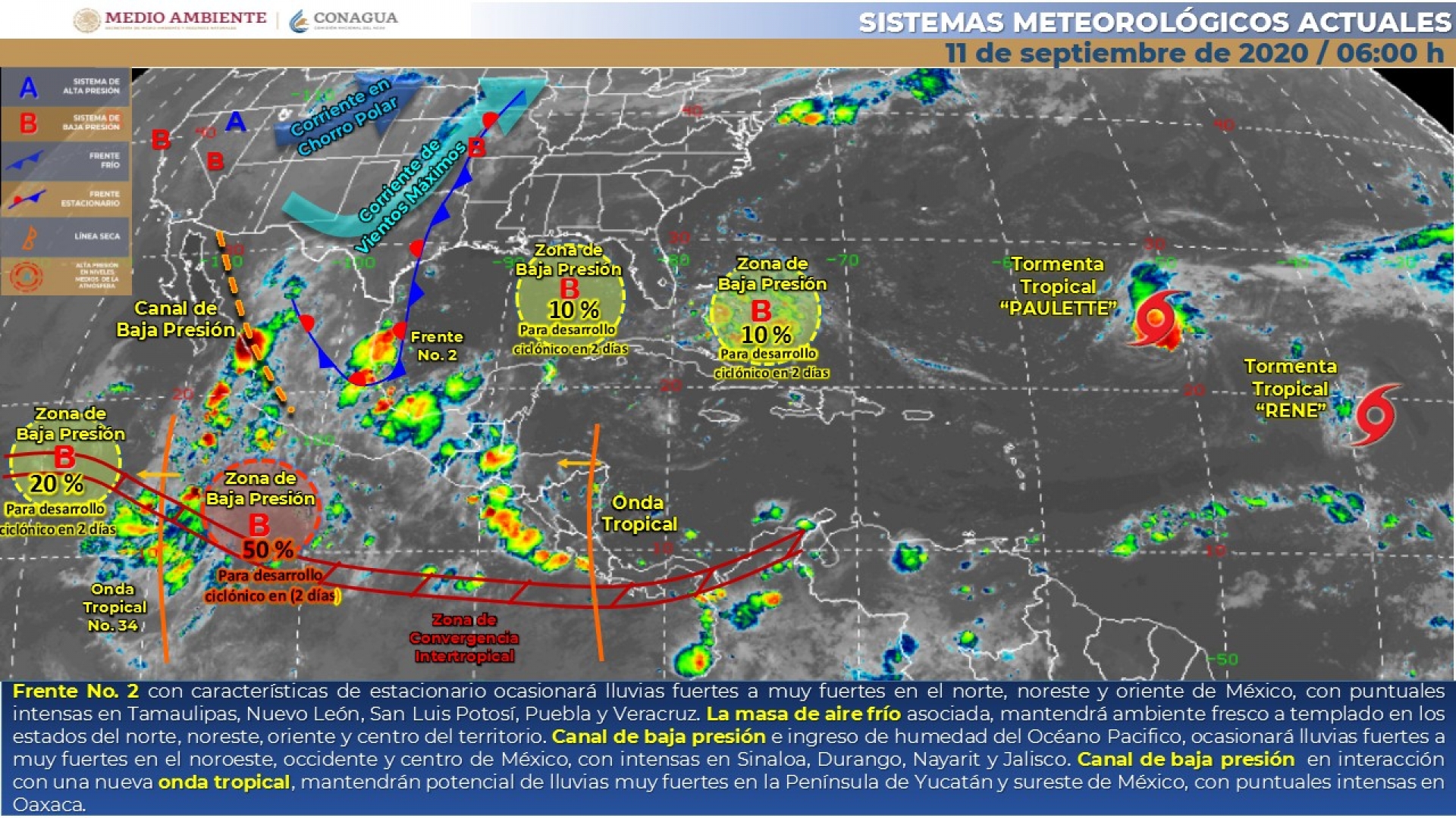 Prevén probabilidad de lluvias durante el fin de semana en Morelos