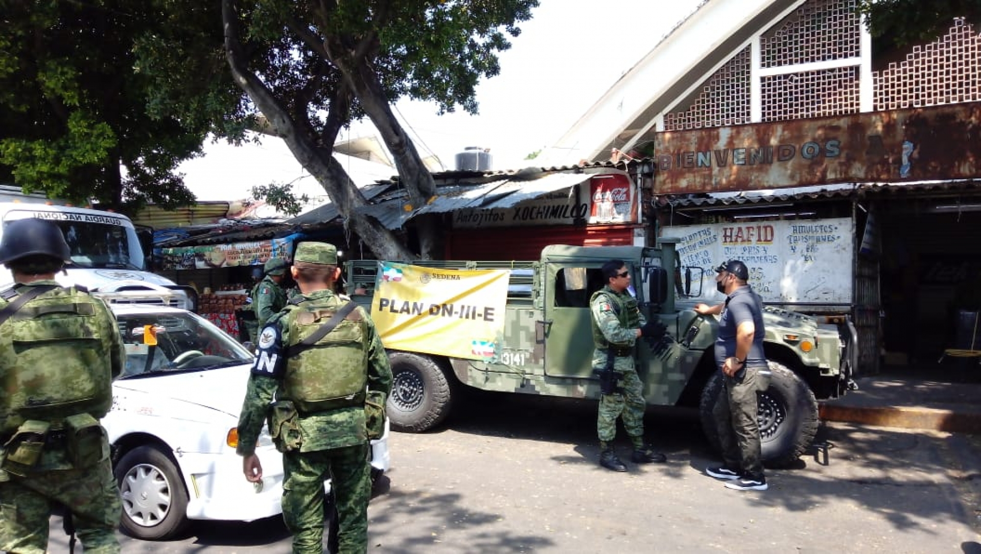Guardia Nacional mantiene vigilancia en el mercado Adolfo López Mateos