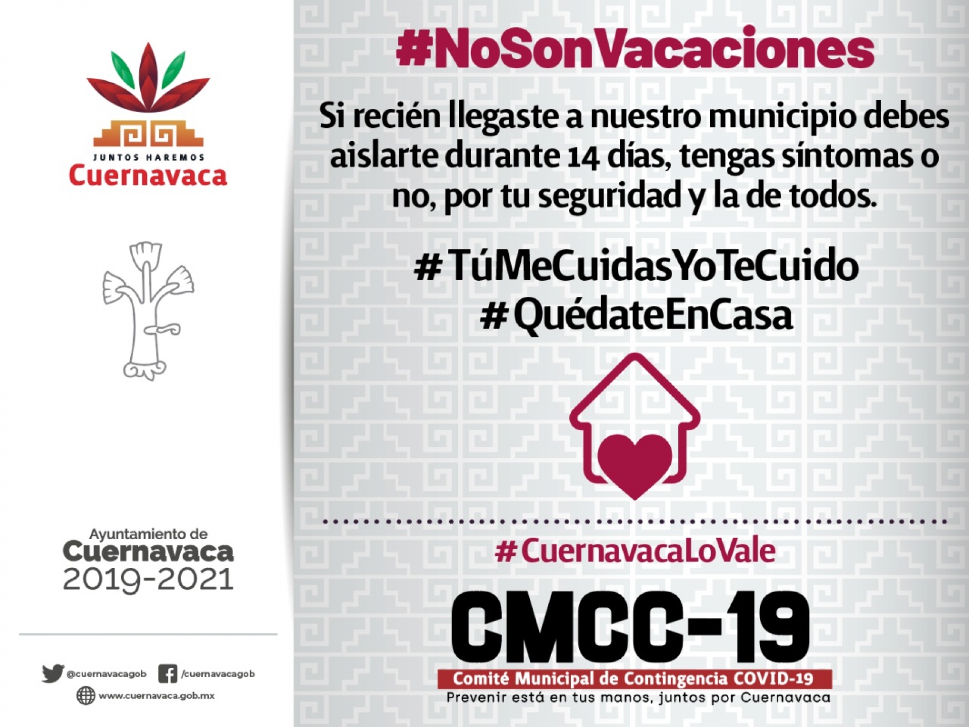 Ayuntamiento de Cuernavaca pide a turistas respetar medidas por emergencia sanitaria