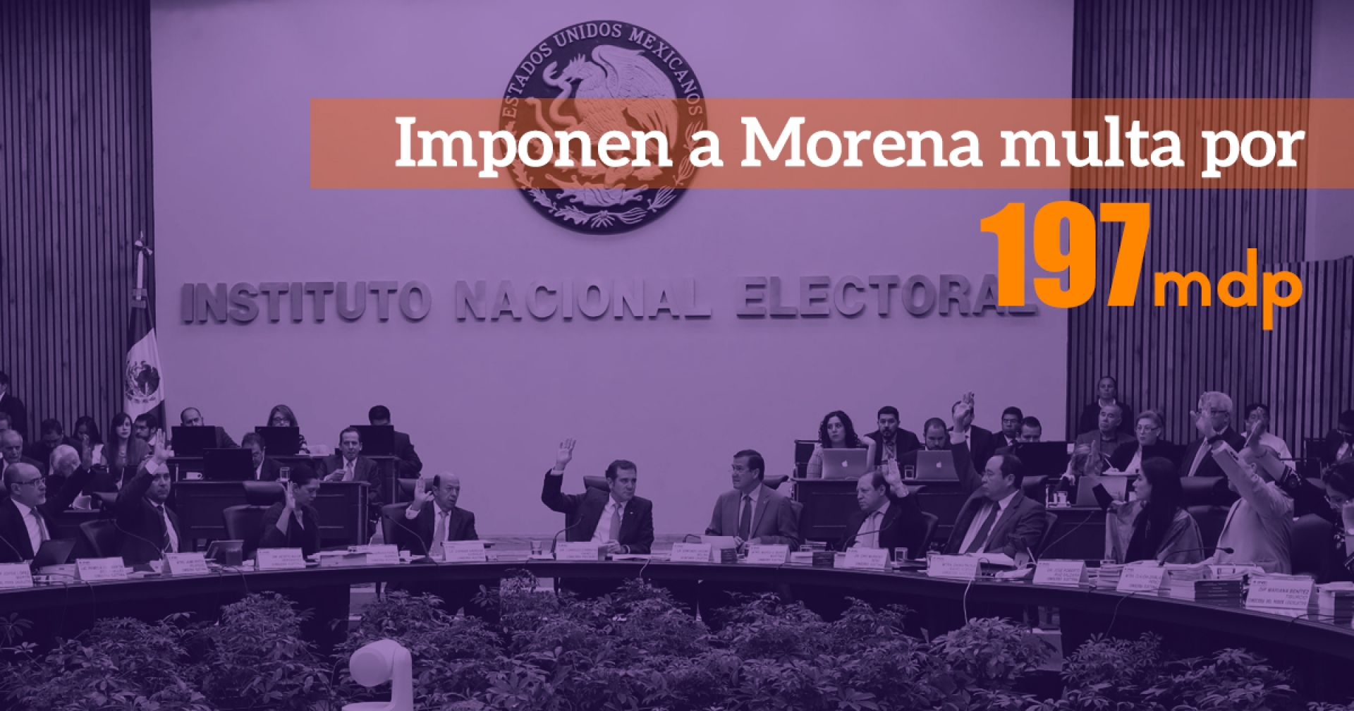 INE impone multa por 197mdp a Morena por uso de recursos a damnificados