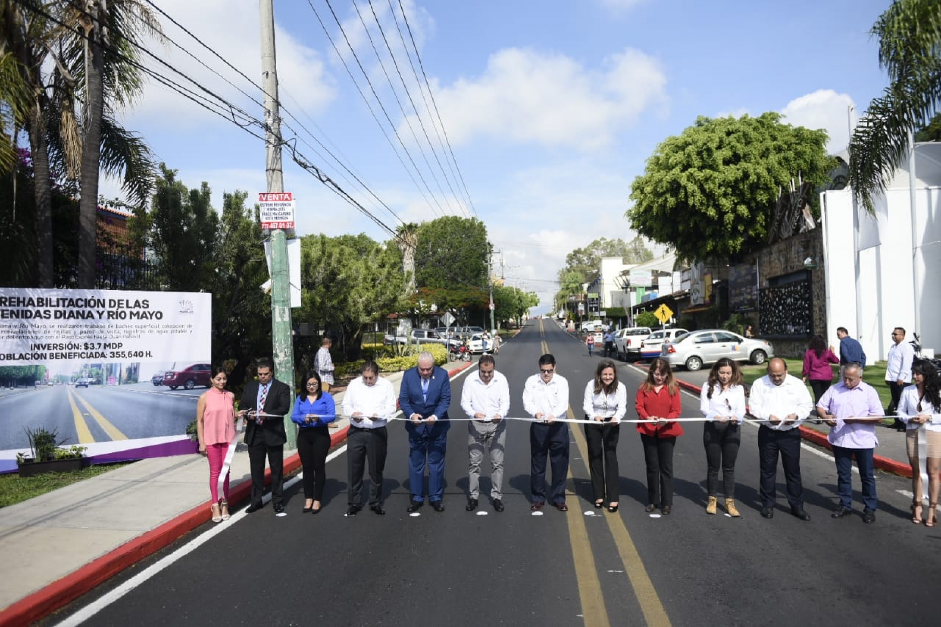 Inaugura gobernador rehabilitación de las avenidas Río Mayo, Diana y San Diego
