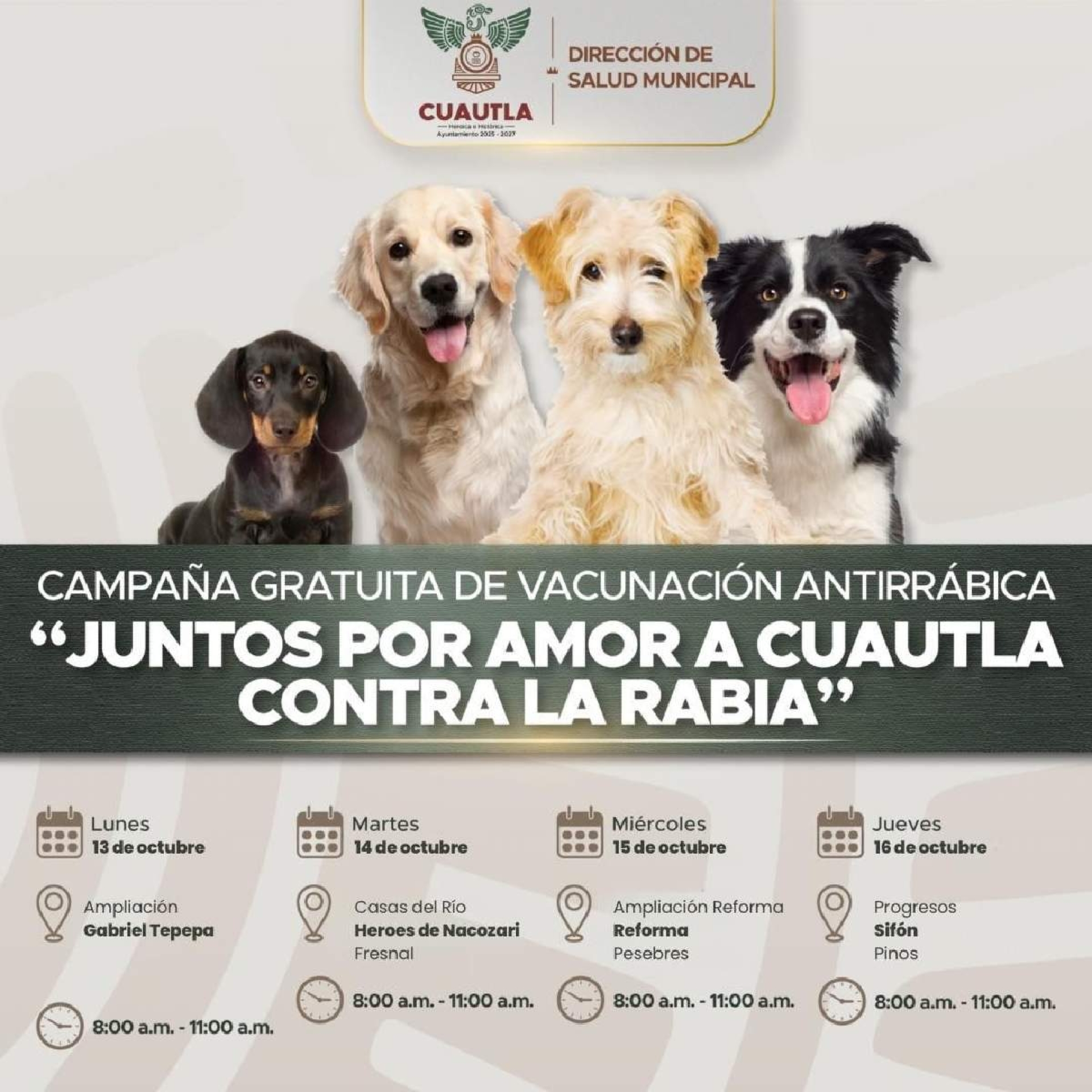Amplían campaña 'Juntos por Amor a Cuautla Contra la Rabia'