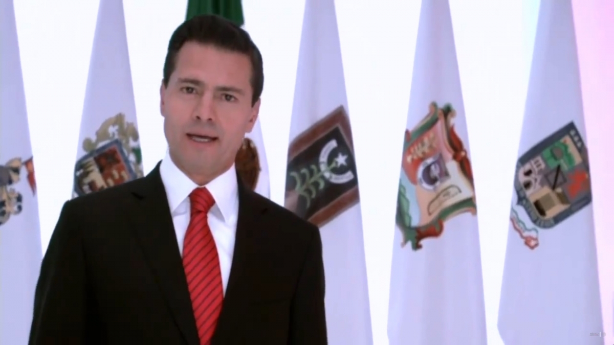 Emite Enrique Peña Nieto, mensaje a la Nación