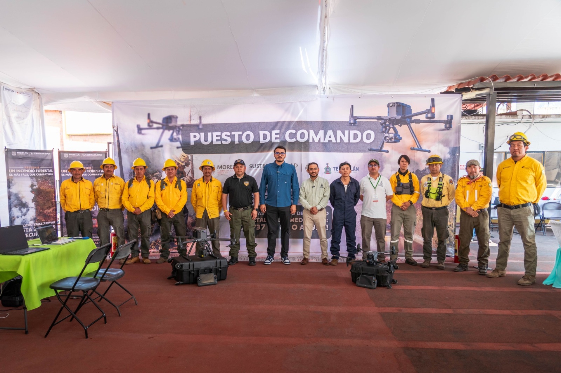 Implementa Gobierno de Morelos operativo con drones y refuerza vigilancia para prevenir incendios en Tepoztlán