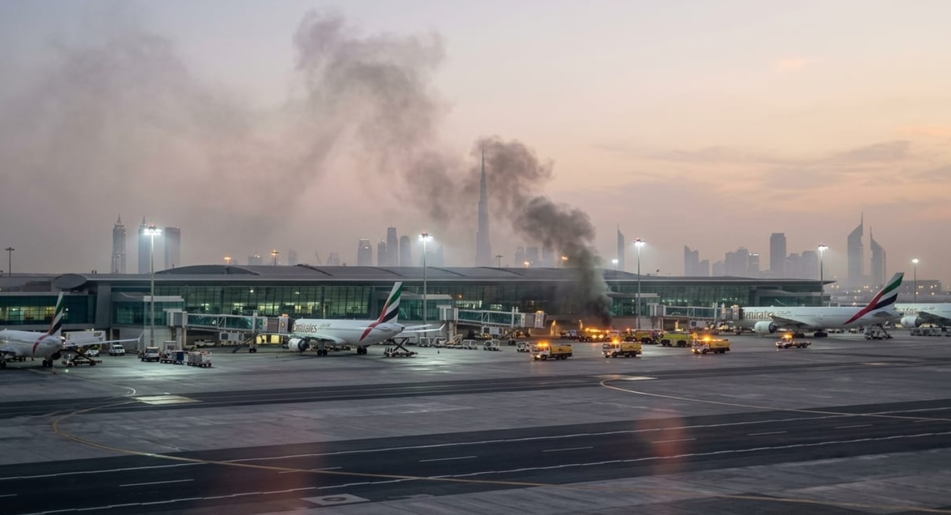 Dubái reabre vuelos tras ataque con drones que causó incendio en aeropuerto