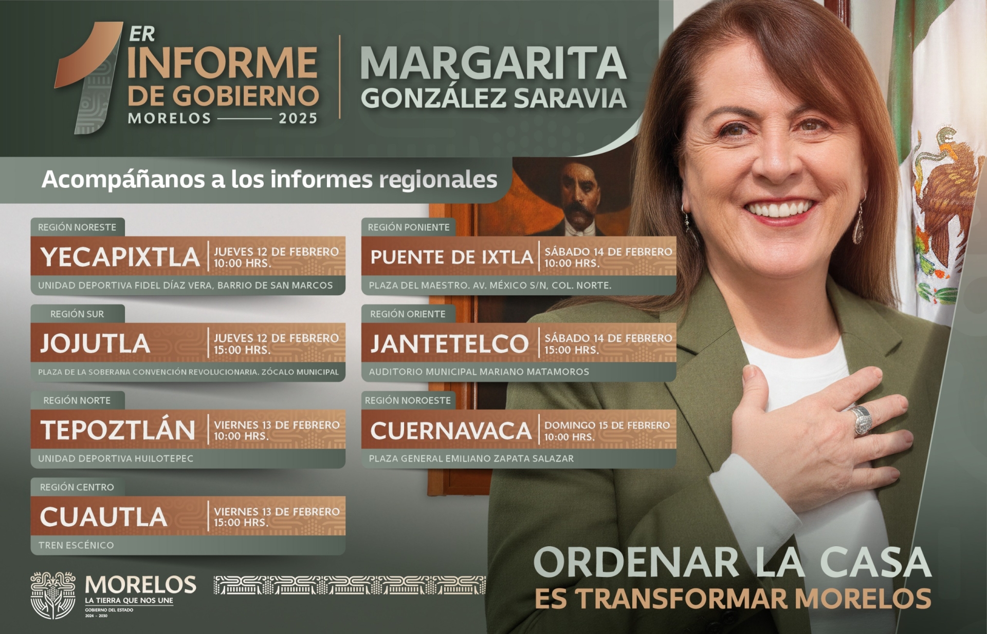 Ordenar la casa es transformar Morelos: Margarita González Saravia