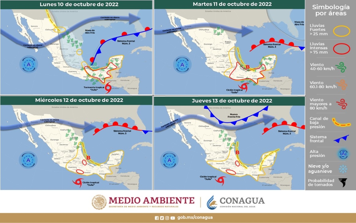 Traerá frente frío nublados dispersos para Morelos