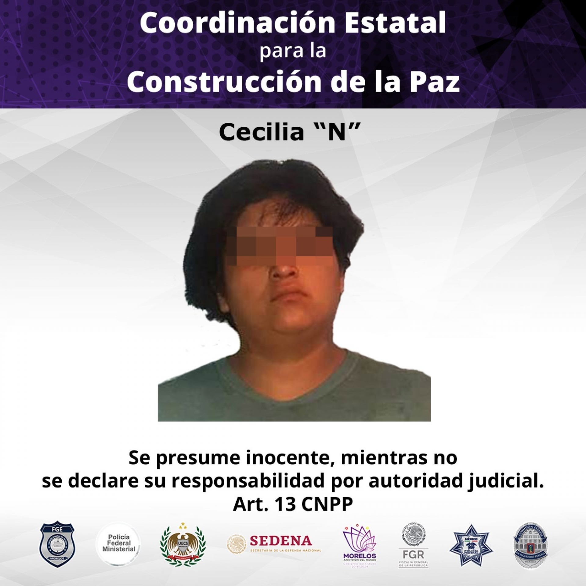 A disposición del juez, mujer detenida con droga en Tlaltizapán