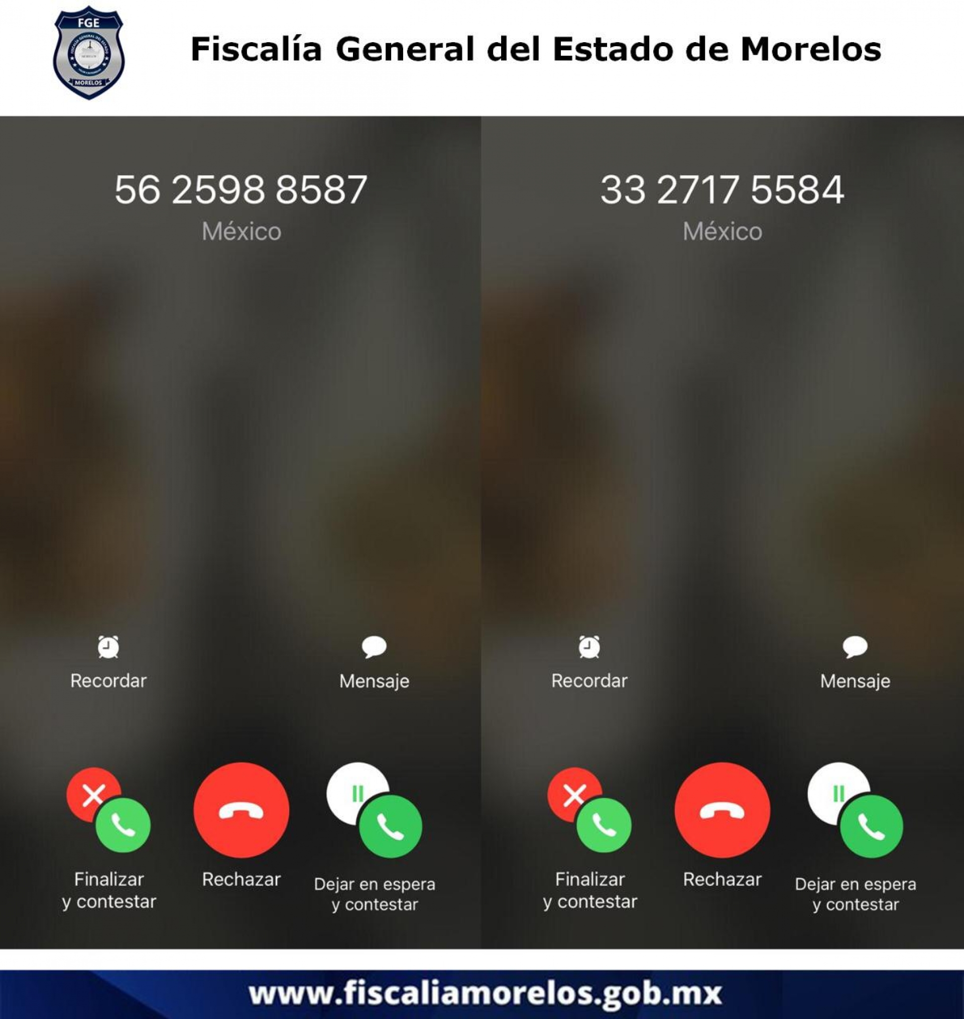 Alerta FGE sobre forma de fraude telefónico