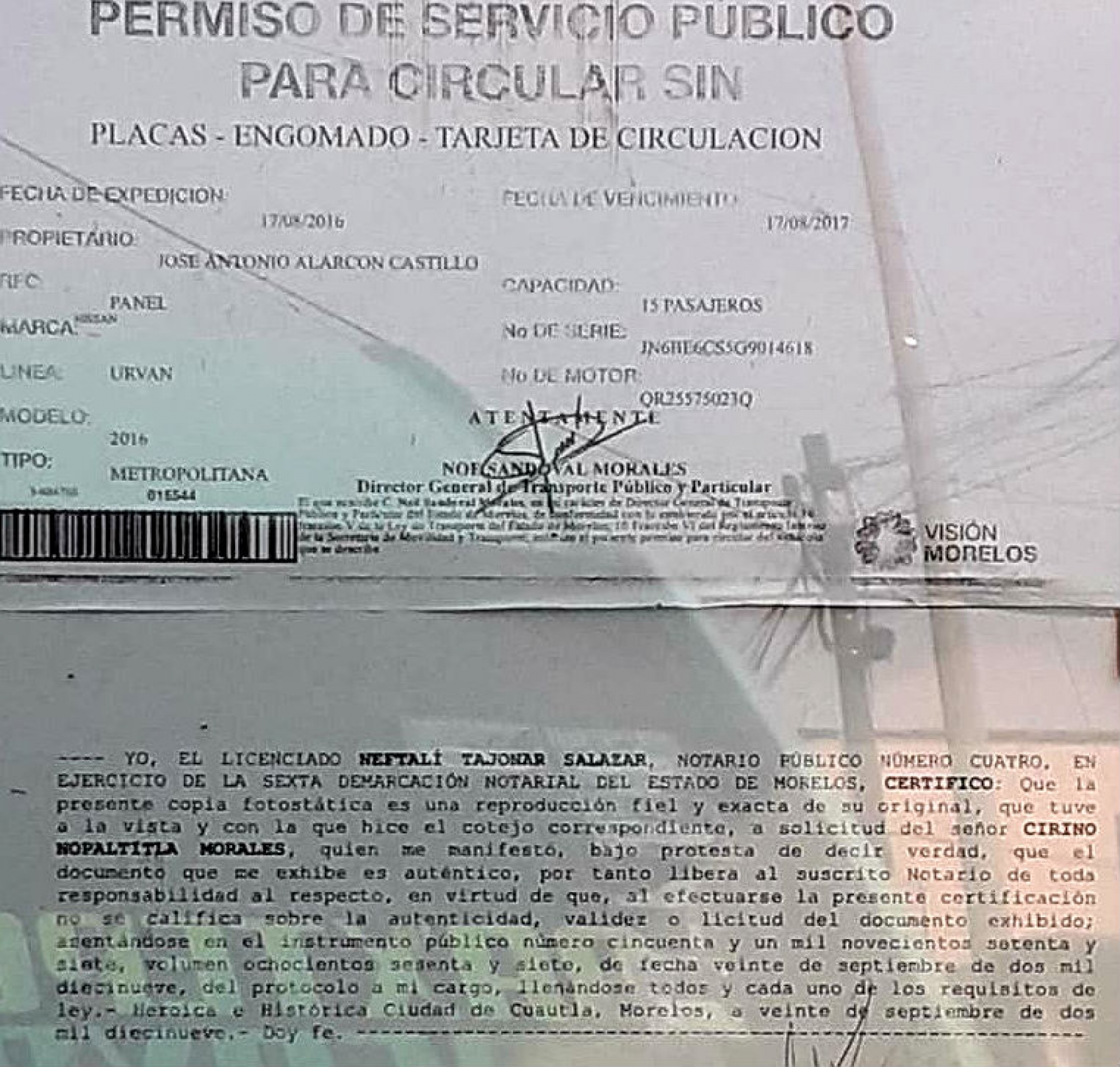 Otorga TJA suspensión a transportistas que circulan con permisos provisionales