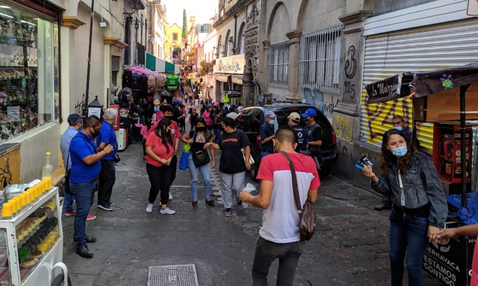 Alta, la movilidad en el centro de Cuernavaca
