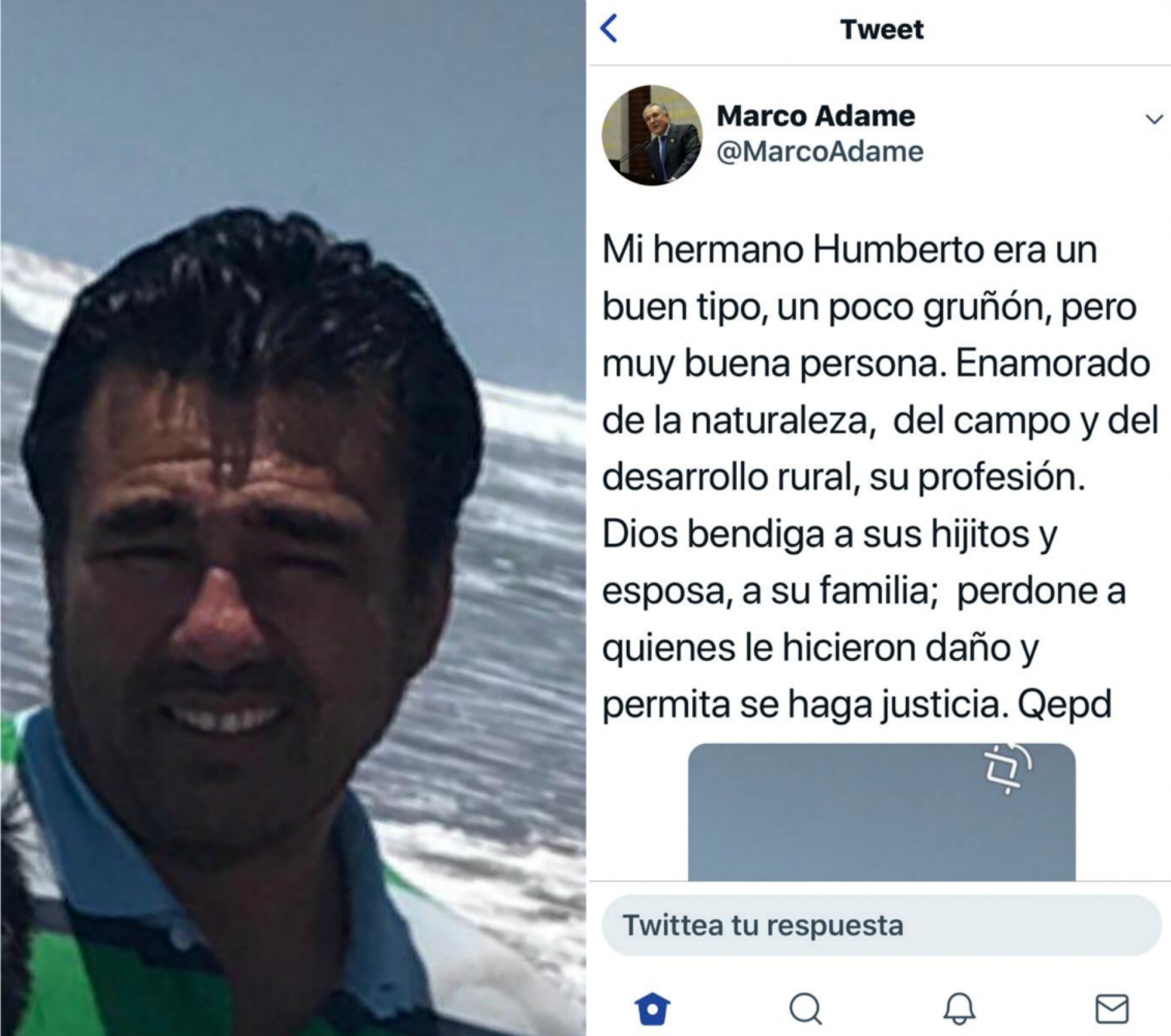 Confirma ex gobernador asesinato de su hermano Humberto