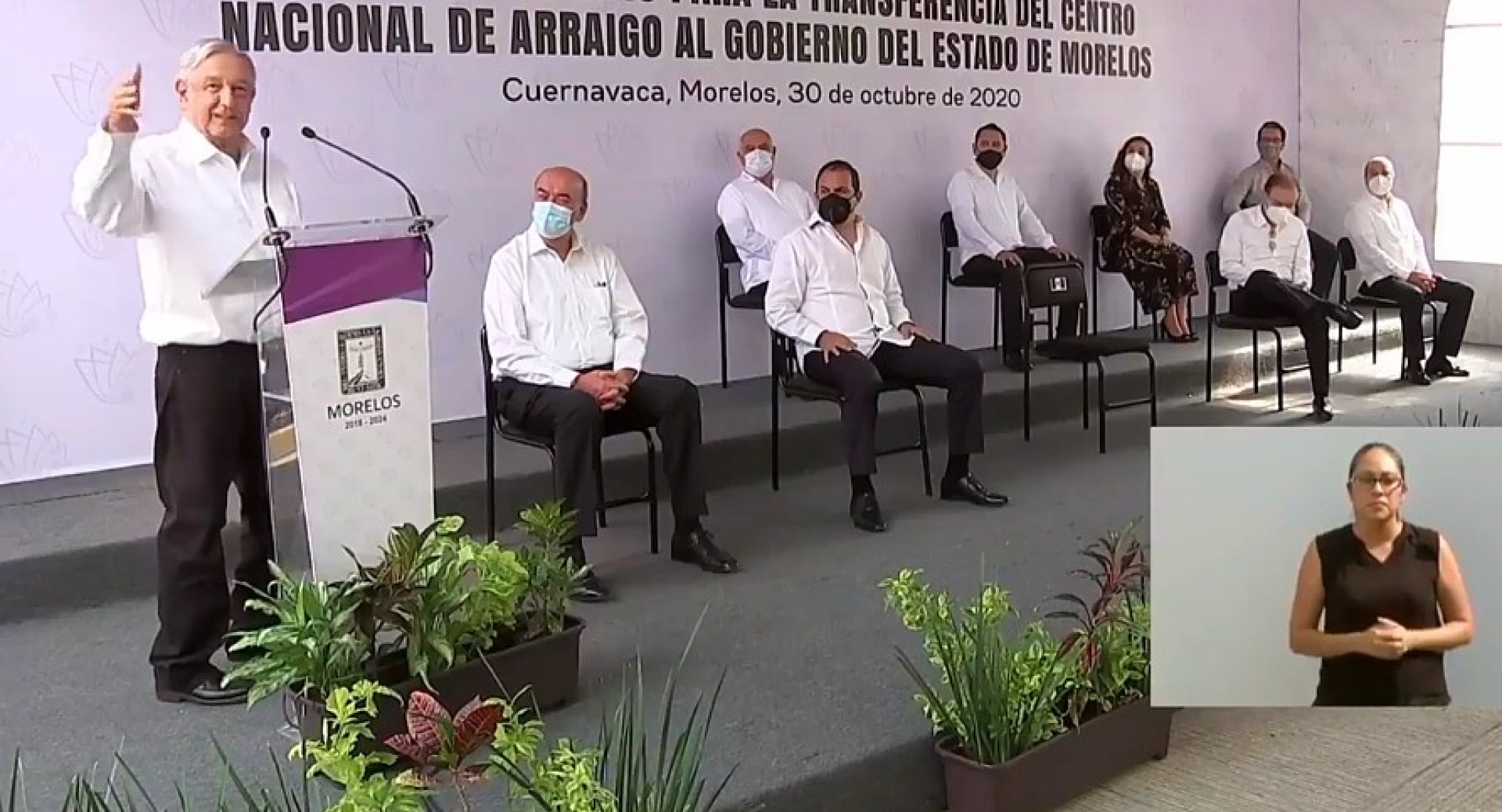 Asiste AMLO a transferencia del Centro Nacional de Arraigo al Gobierno de Morelos
