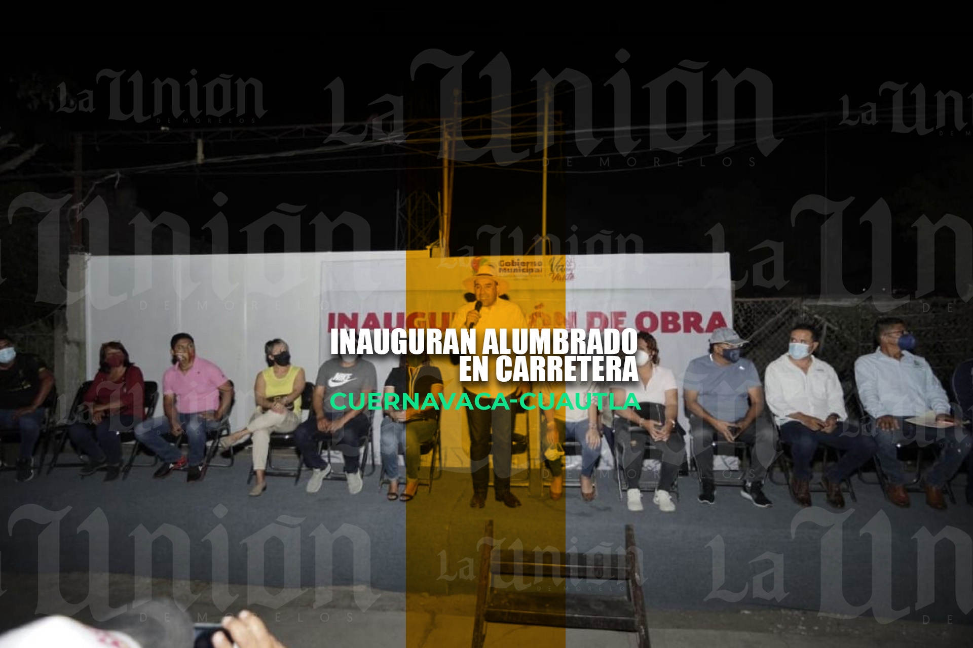 Inauguran tramo de alumbrado en carretera Cuernavaca-Cuautla