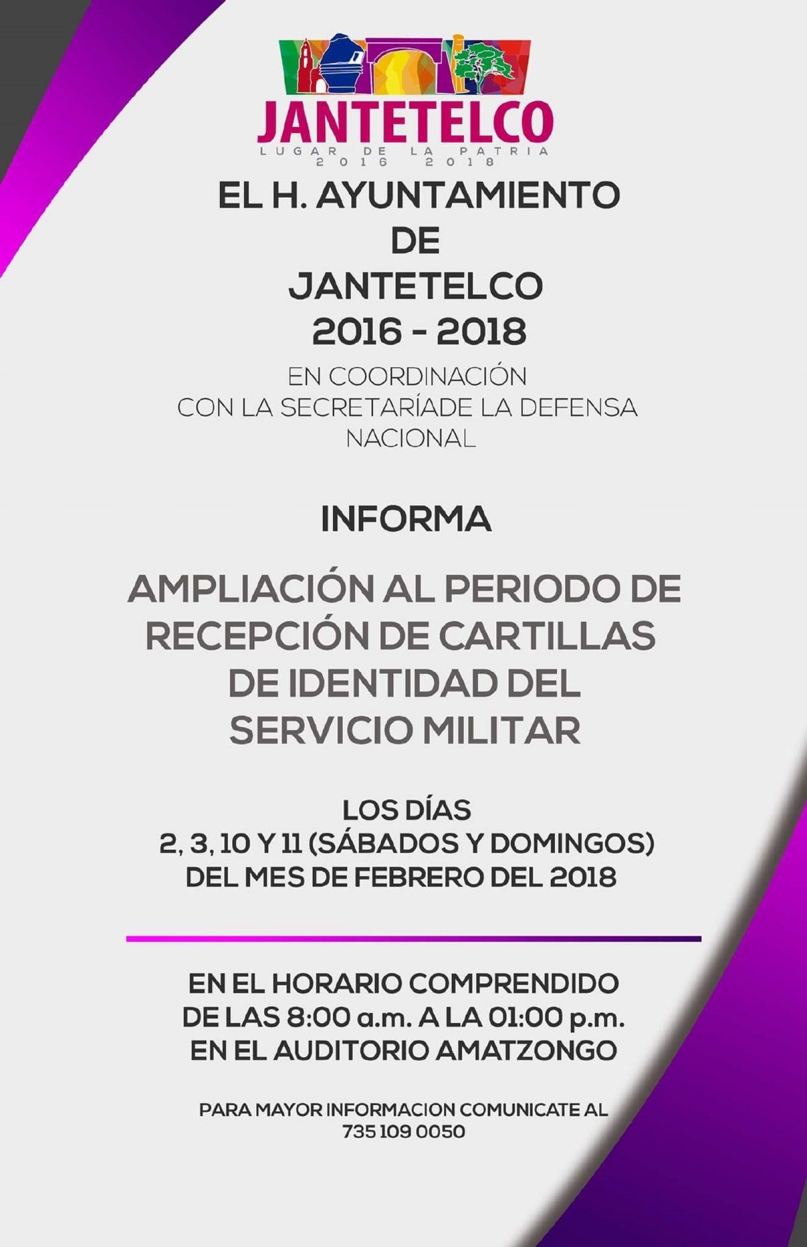Amplían periodo de recepción de cartillas de identidad militar en Jantetelco