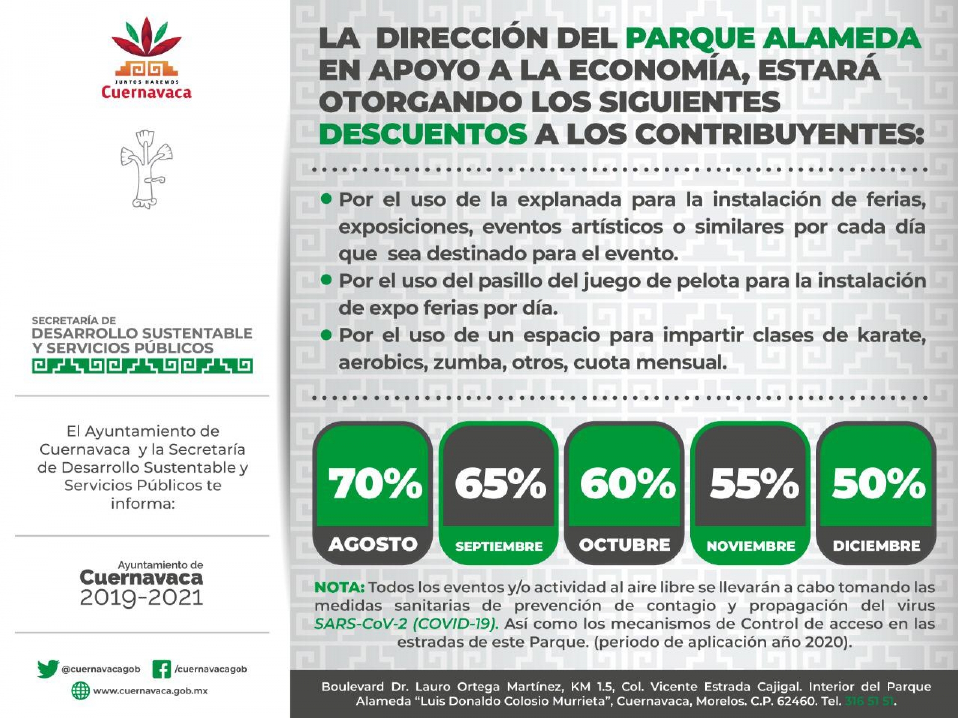 Parque Alameda abre de nuevo sus puertas al público