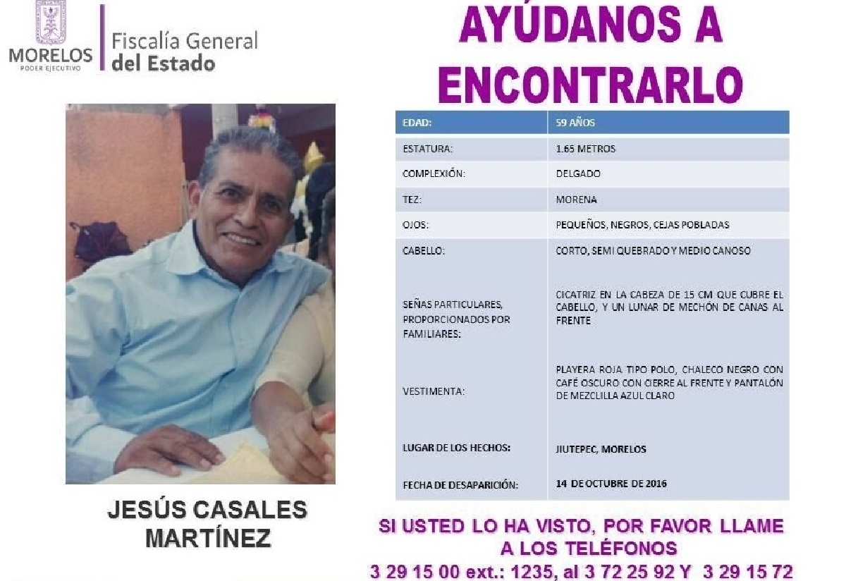 Estaba desaparecido el hombre hallado muerto en Loma Bonita