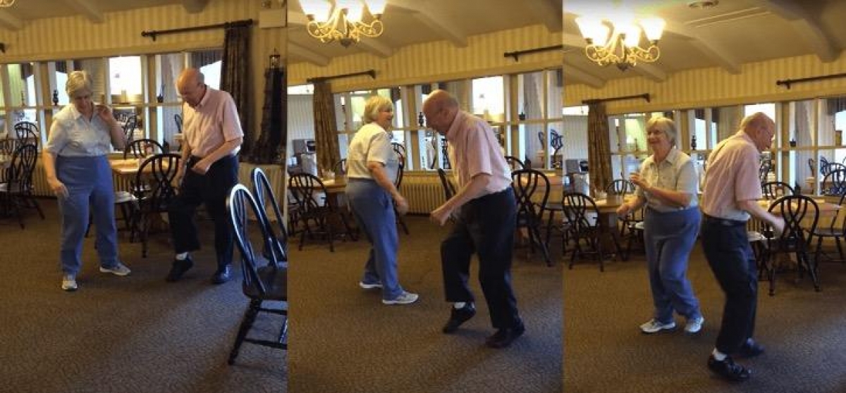 Tiernos abuelitos de 80 años bailan “Uptown Funk”