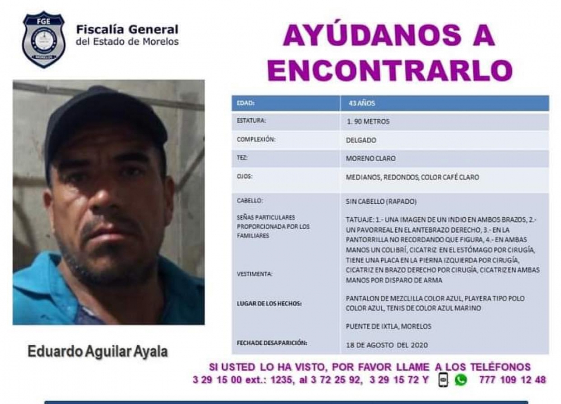 Buscan a albañil desaparecido desde hace ocho días en Puente de Ixtla