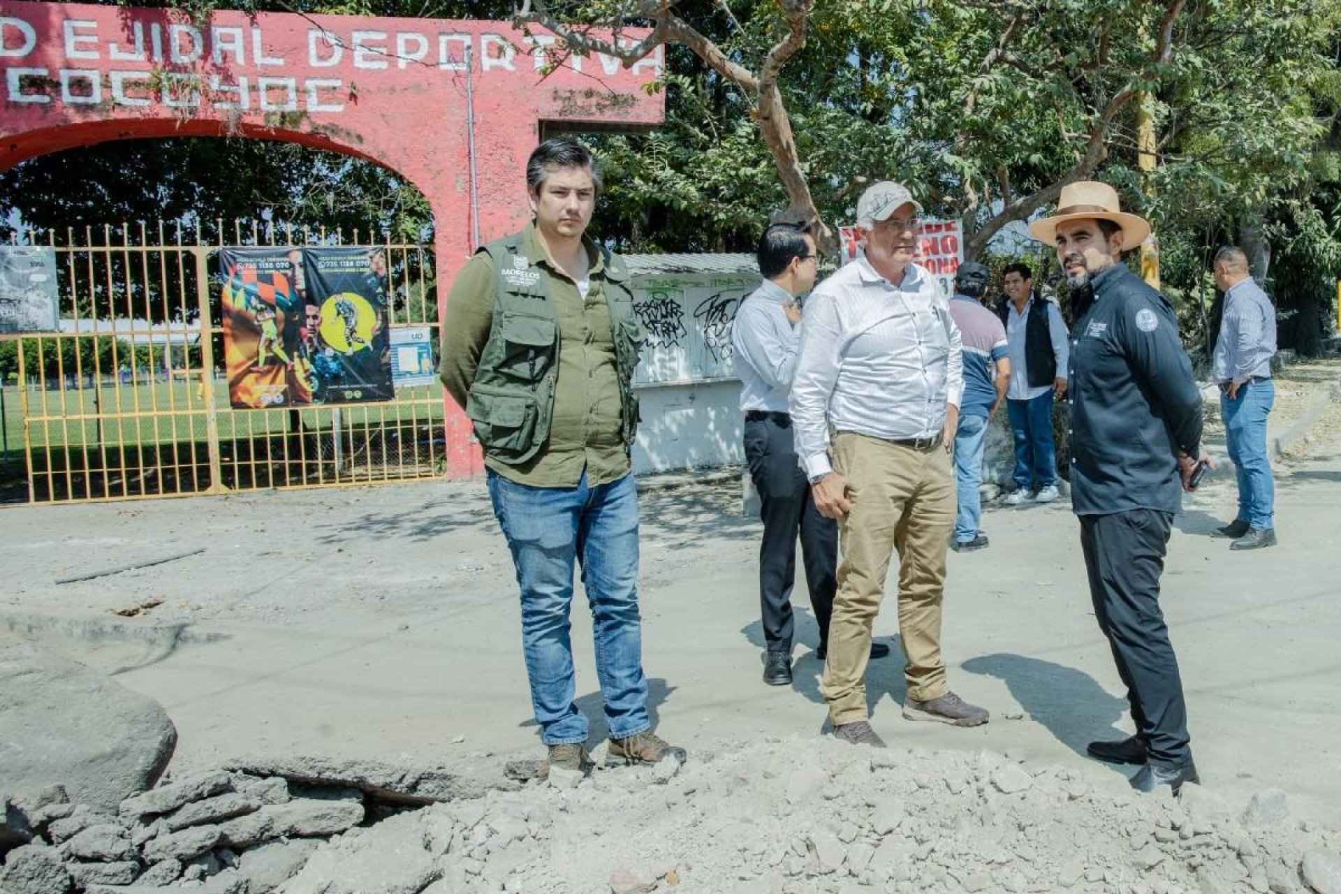 Supervisan carretera Cocoyoc-Oaxtepec de Yautepec