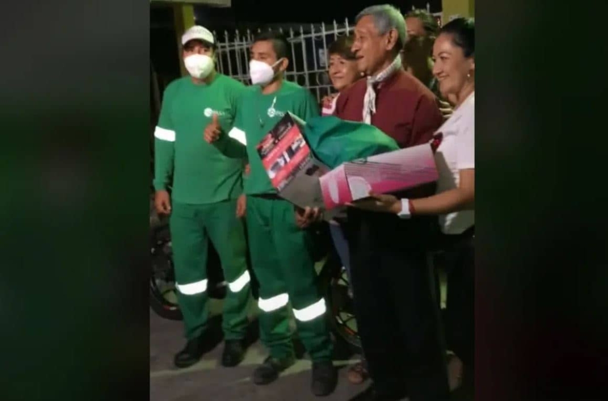 Abuelito que dio regalos a recolectores de basura recibe sorpresa de cumpleaños