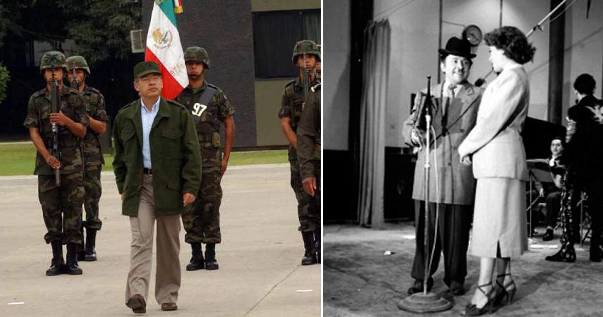 AMLO ríe de Calderón: lo compara con “Comandante Borolas”. Y él responde: “No me queda el saco”