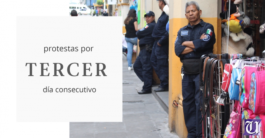 Siguen las protestas de locatarios de plazas comerciales