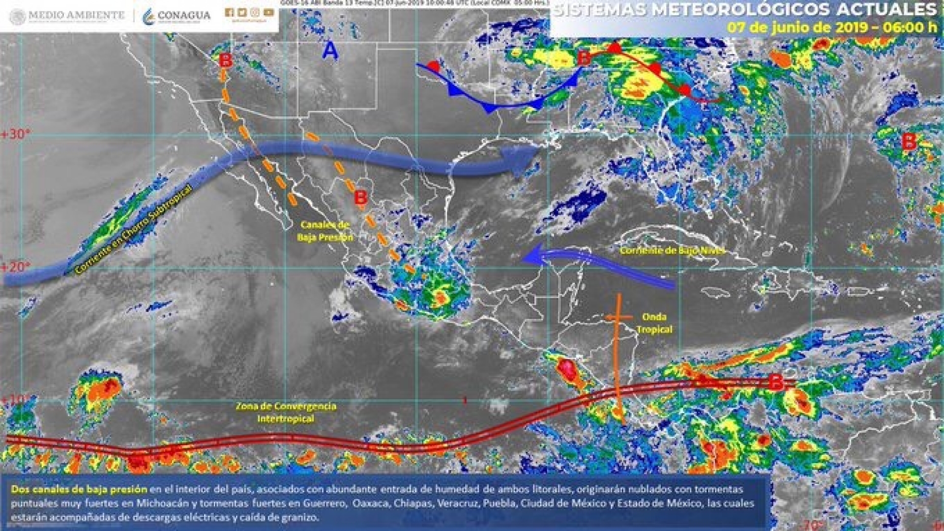 Prevén potencial de tiempo lluvioso el sábado, en Morelos