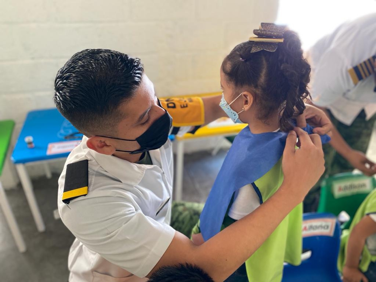 Imparte personal militar pláticas sobre salud dental en centro educativo 'Chantli'