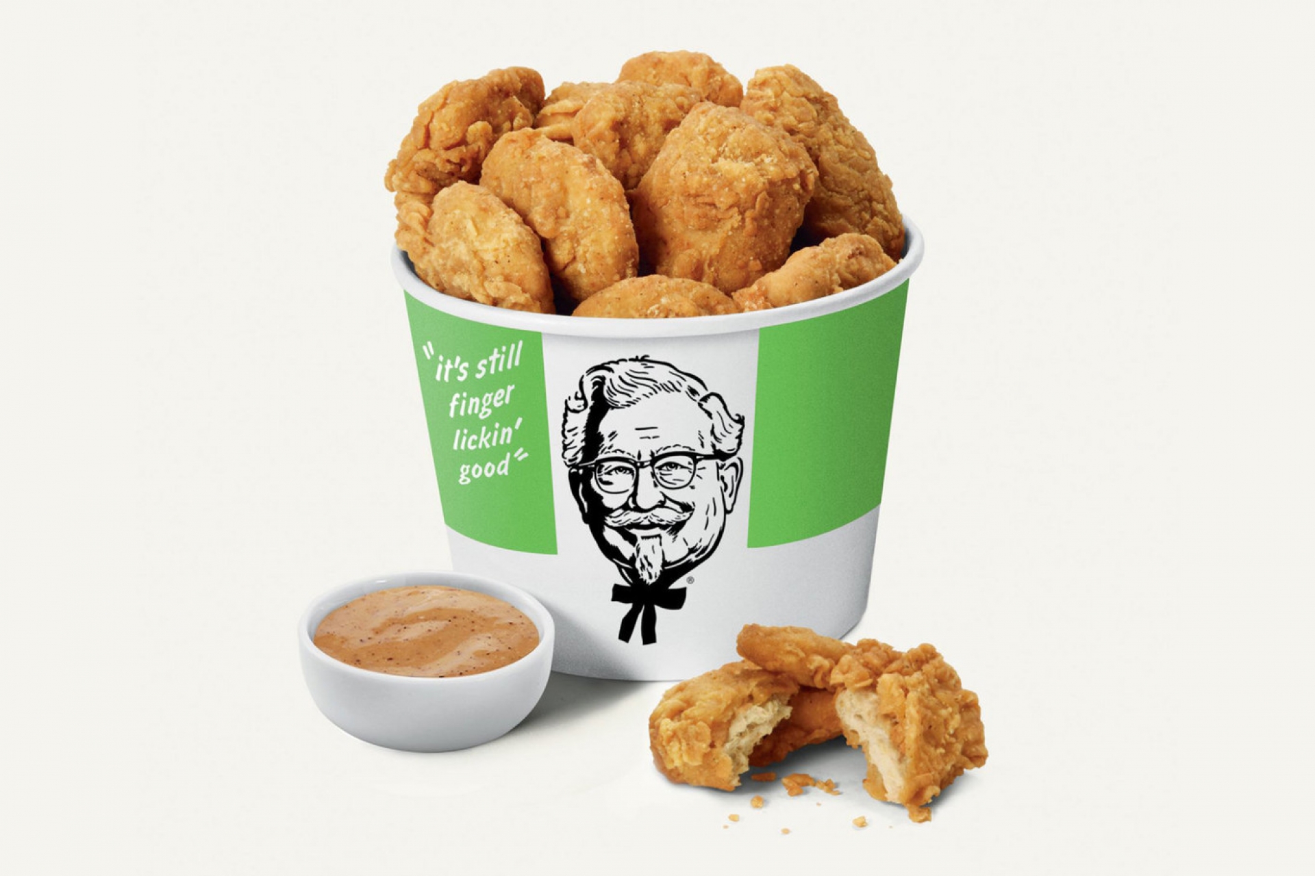 Huele a pollo y sabe a pollo, pero es la nueva cubeta de pollo vegetariano de KFC