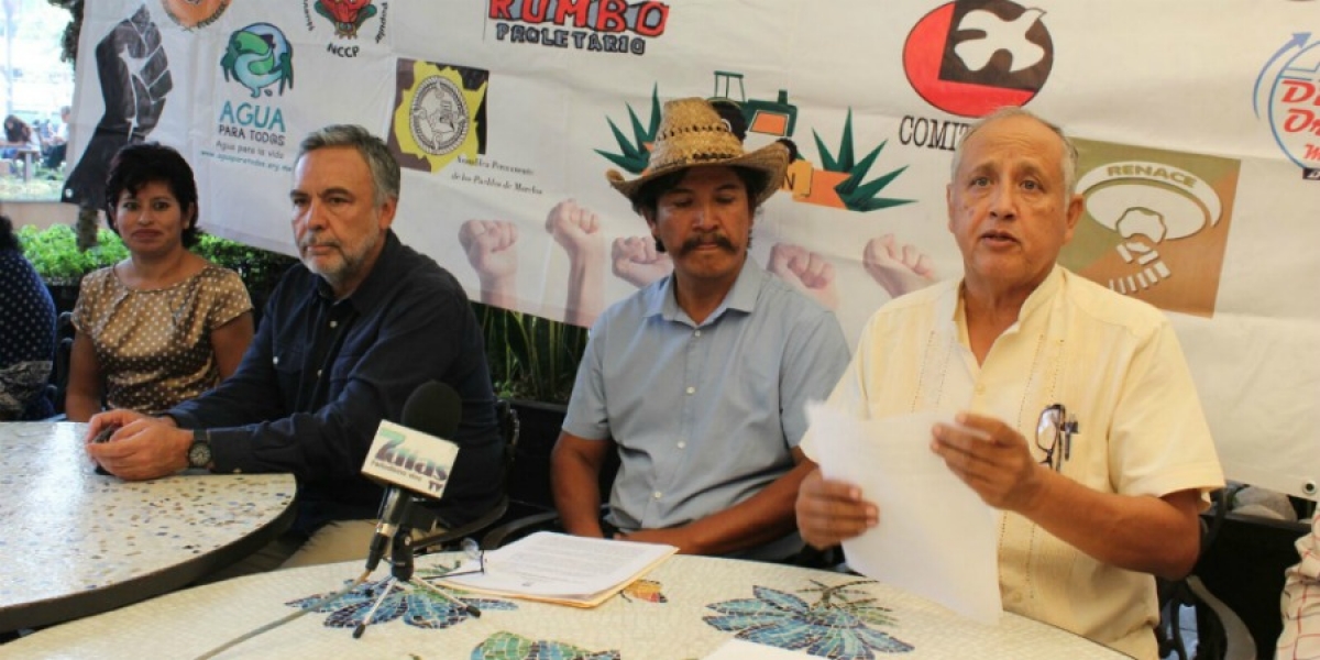 Anuncian acciones integrantes del Frente Ciudadano Morelense en Lucha