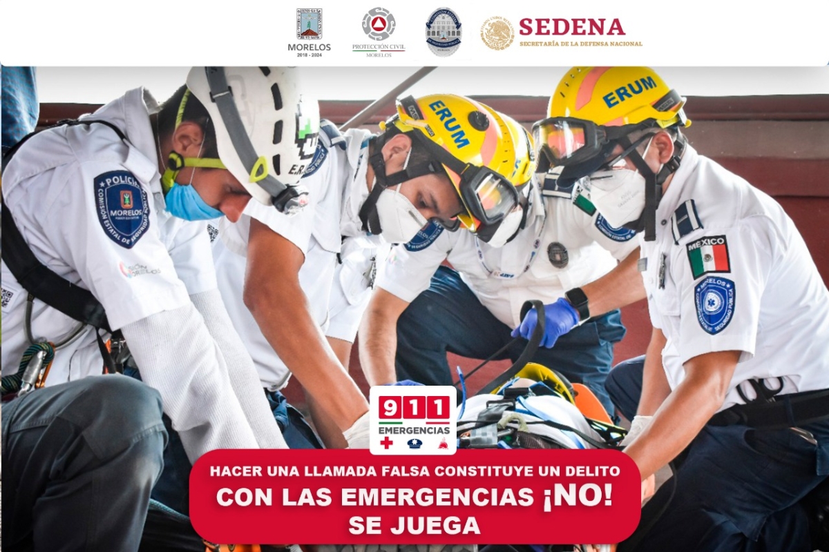 Impulsa Gobierno de Morelos campaña 'Con las emergencias no se juega'