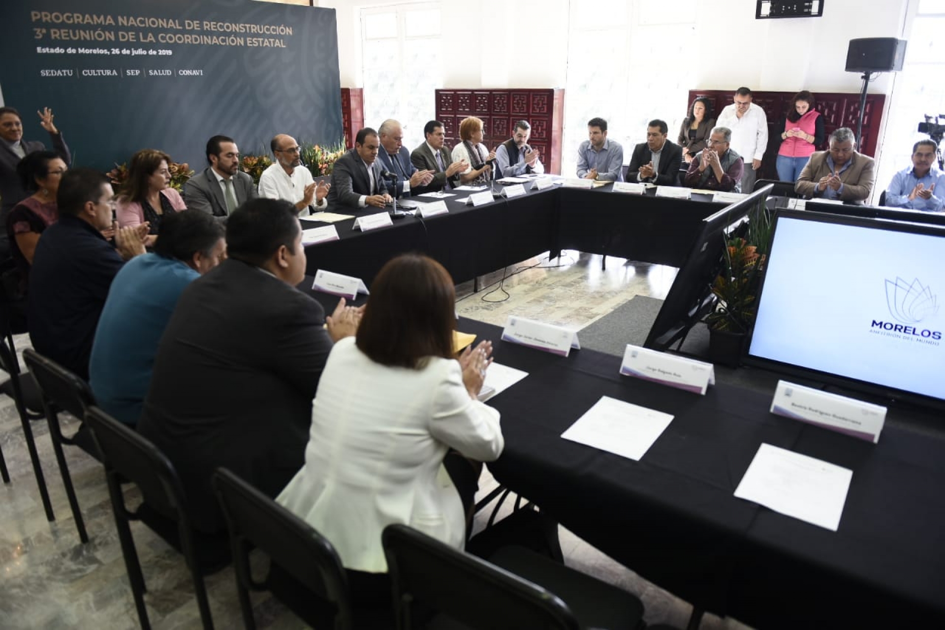 Preside gobernador reunión de la coordinación del Programa Nacional de Reconstrucción